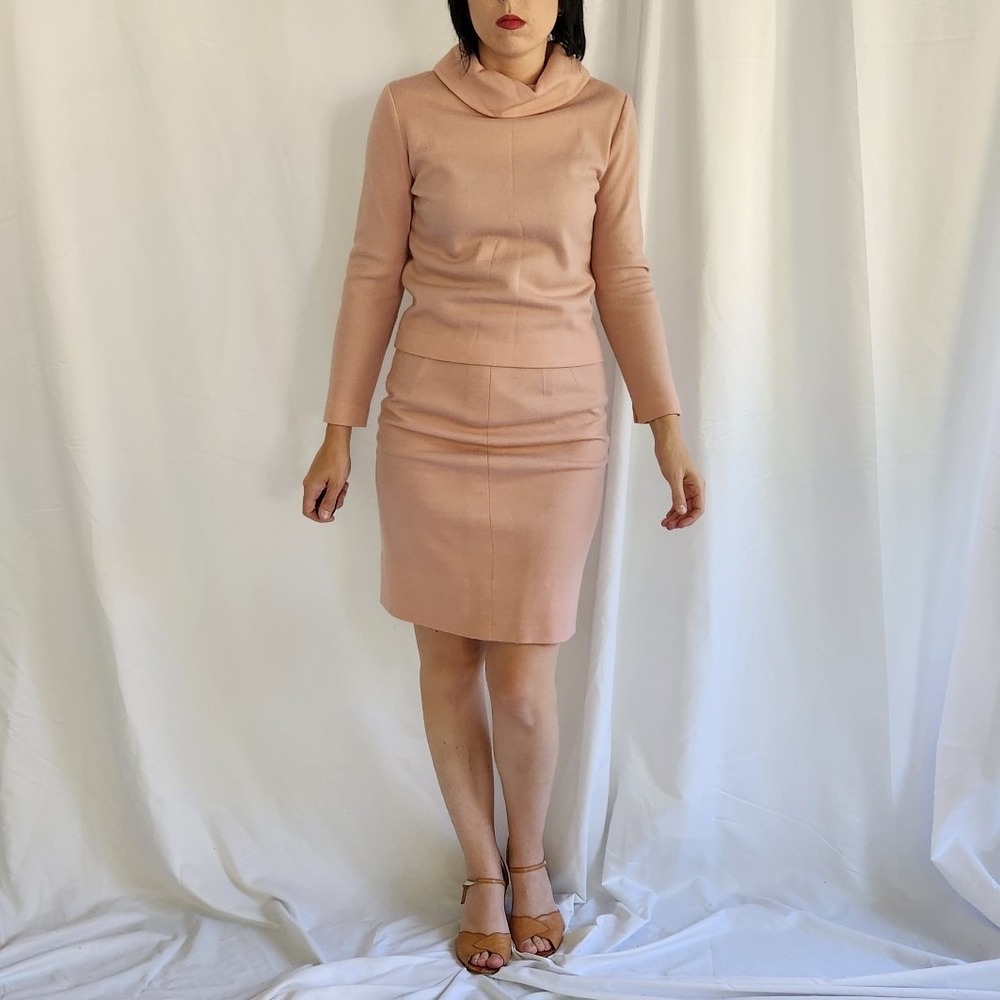 60s Pink Pencil Skirt and Top Set